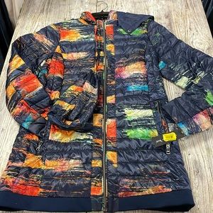 NWT Preston & York Down Packable Puffer Hooded Colorful Size small